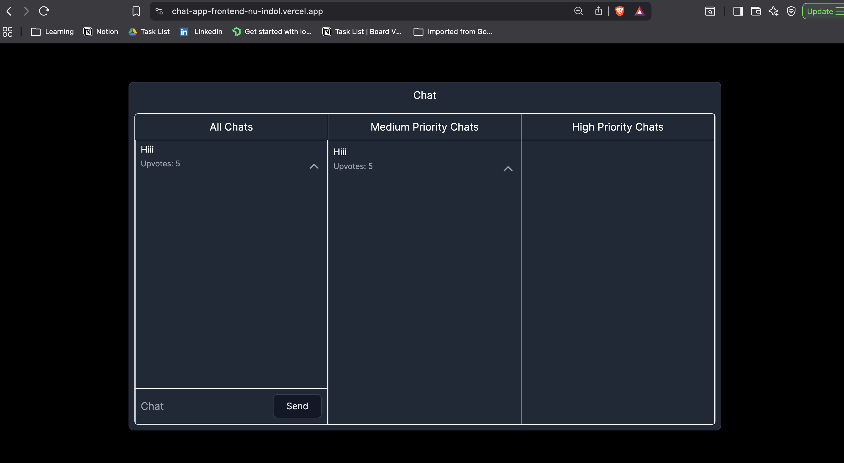 Chat app for online classes
